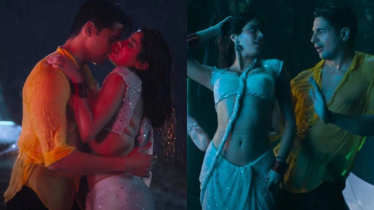 Janhvi Kapoor-Sidharth Malhotra won hearts with their beautiful chemistry in Param Sundari Bheegi Saree Song