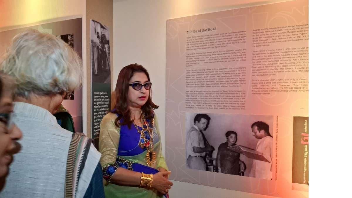 Actress Satabdi Roy gets emotional at centenary exibition of legendary late director Tapan Sinha ENT 