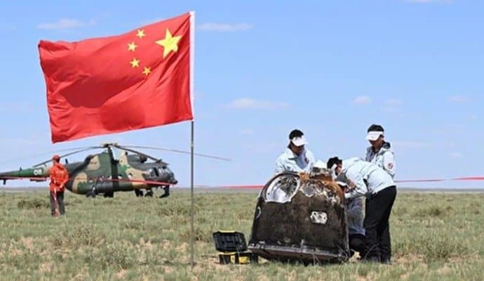China's Chang'e-6 Probe Returns To Earth With First Samples From Moon's Far Side