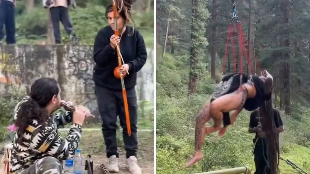 Himachal viral video of tourist hanging and consuming psychedelic stuff