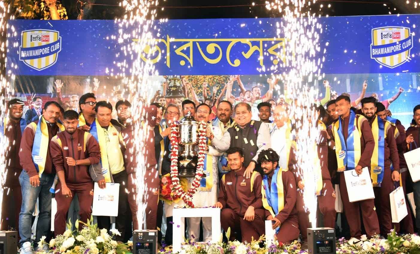 Santosh Trophy winning Bengal team felicitated by bhawanipore club spt 