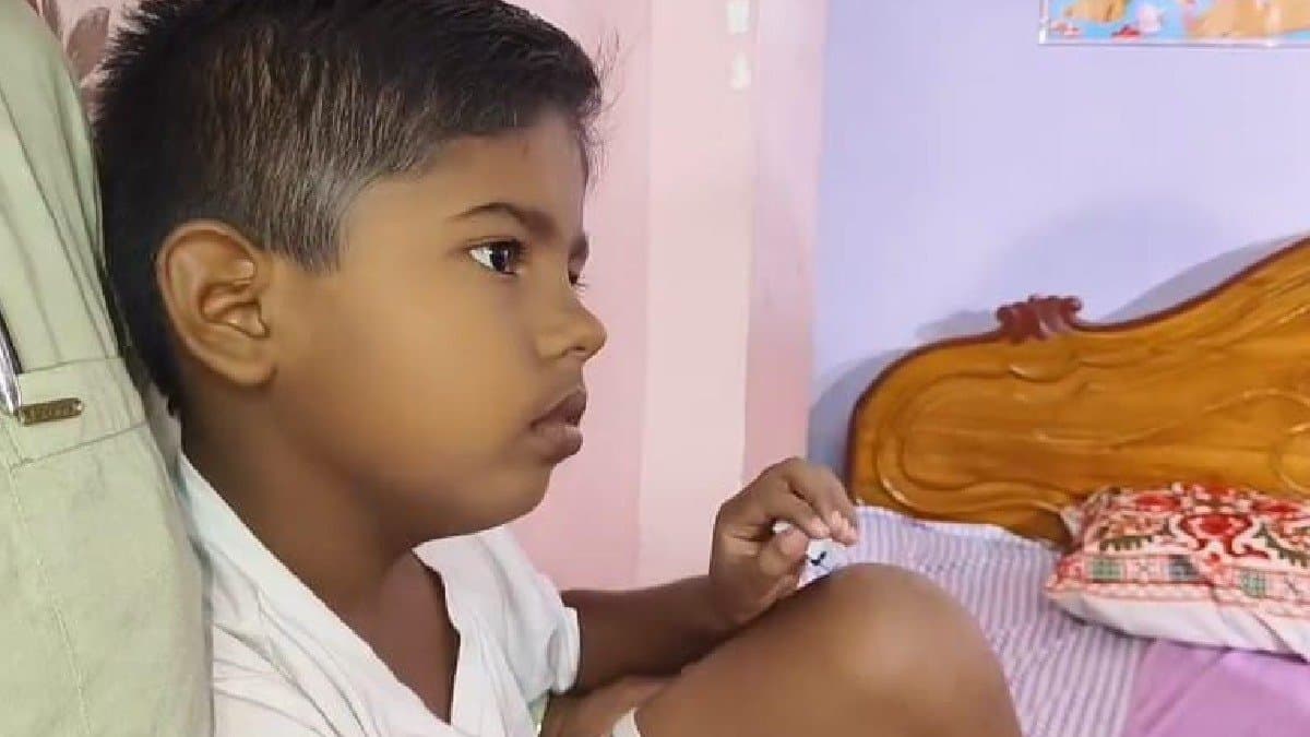 Released BSF jawan Purnam Shaw son waiting for father 