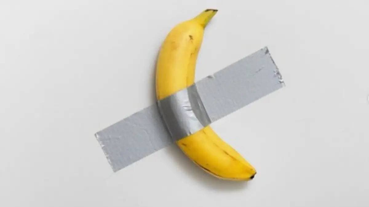 Banana sells for Rs 52 crore in art auction viral artwork gnr