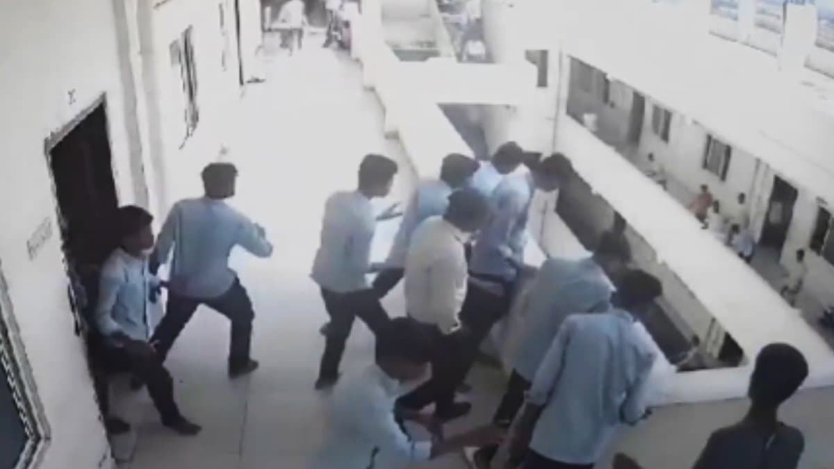 Student Walks Out Of Classroom then...shocking incident was captured on a surveillance camera gnr 