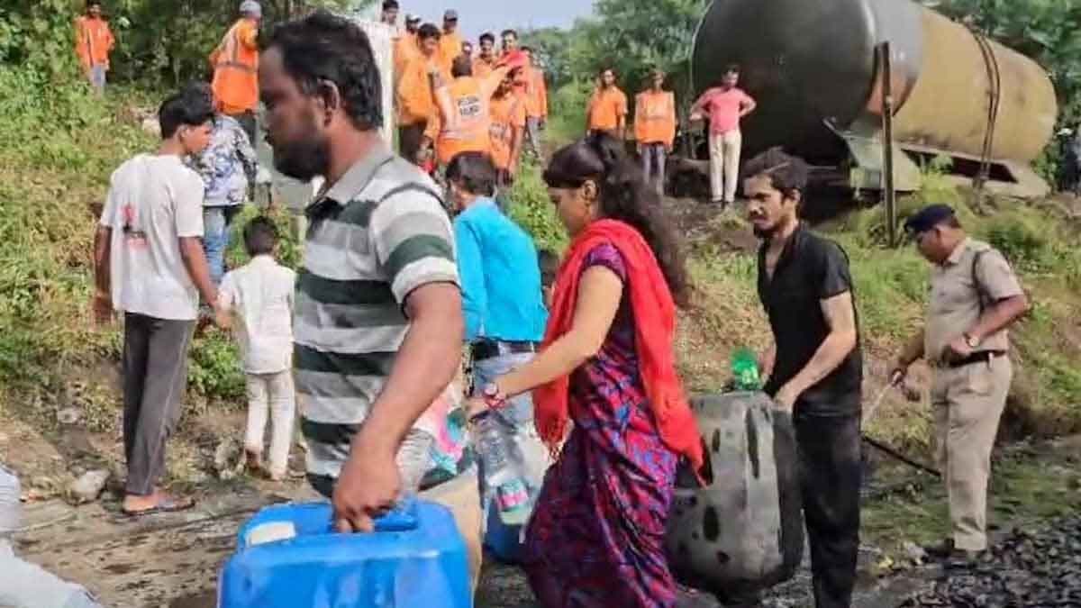 locals loot diesel after goods train derails in madhya pradeshs ratlam gnr
